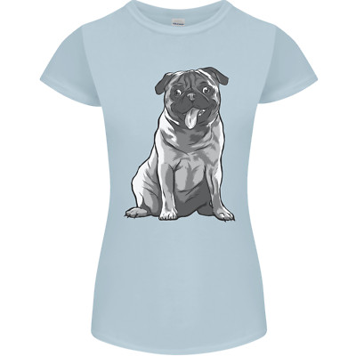A Happy Pug Funny Dog Funny Womens Petite Cut T-Shirt