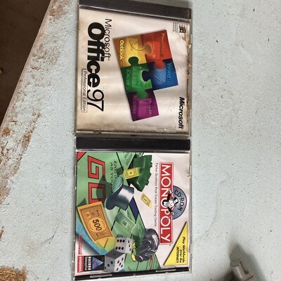 Microsoft Office 97 Professional Edition W/ Serial Number Key+ Monopoly Lot