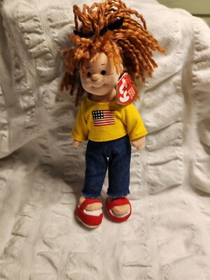 Ty Teenie Beanie Boppers  American Millie  Ginger Plush Doll 