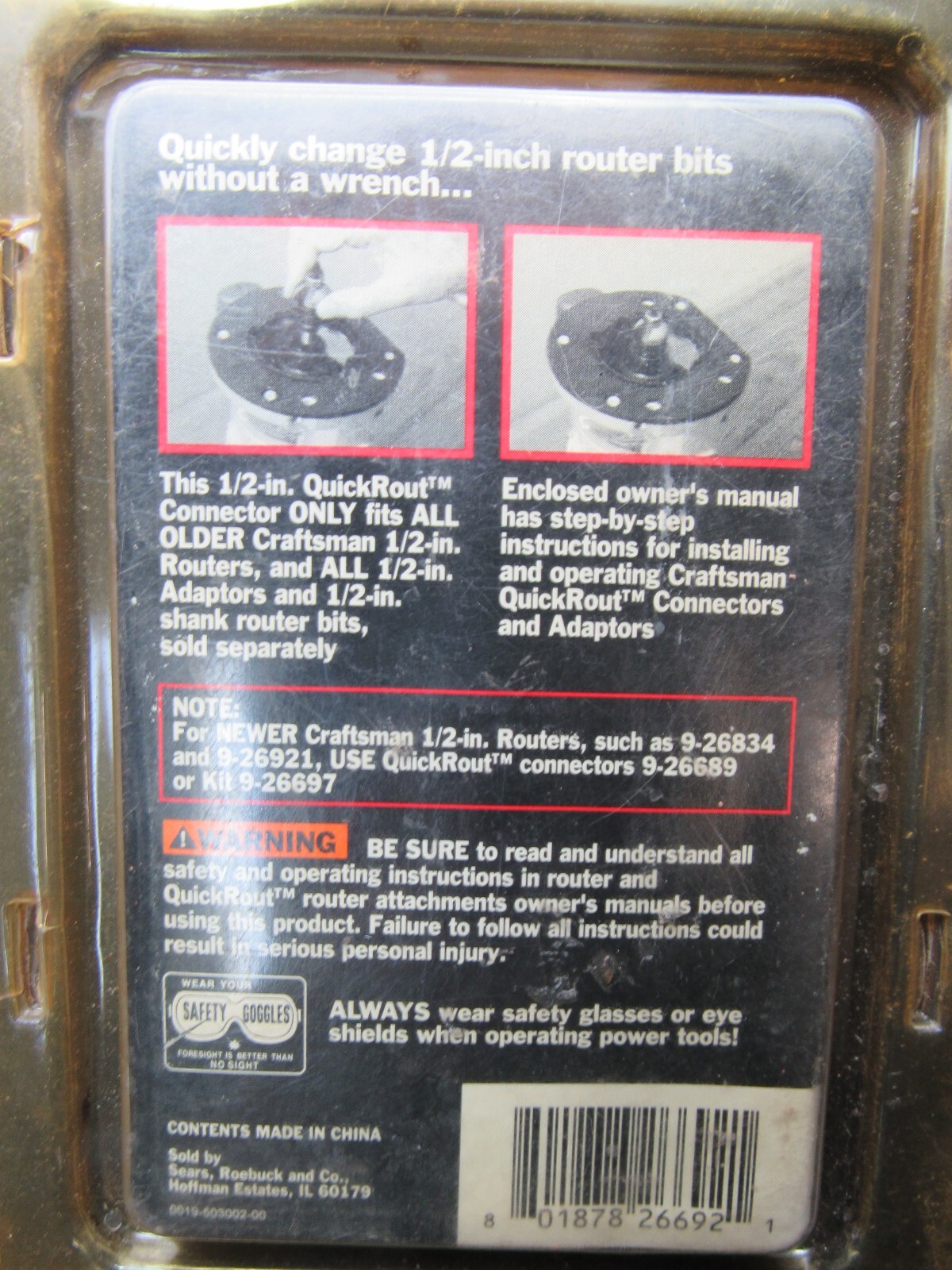 Lot (4) CRAFTSMAN 1/2" Quick ROUT Router BIT Connectors for OLD and NEW