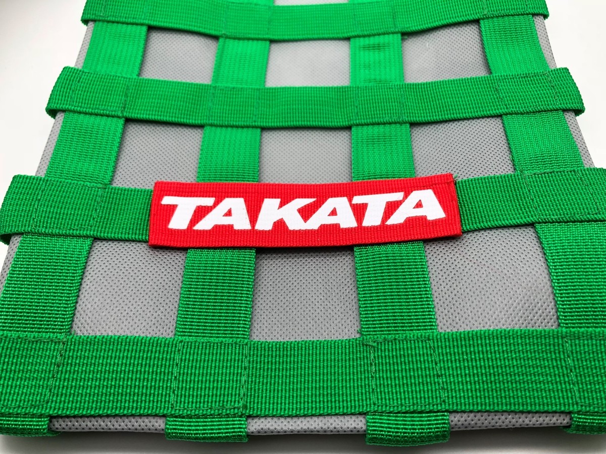 JDM TAKATA STYLE 34CM X 34CM GREEN RACING WINDOW SAFETY NET DECOR