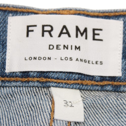 Frame NWT Jeans Size 31 US L' Homme Slim In Solid Blue Cotton Blend - Picture 8 of 14