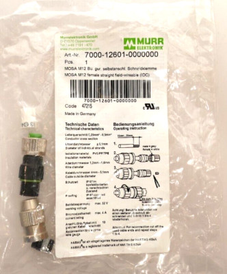 2x Murr Elektronik MOSA M12 Schneidklemme | 7000-12601-0000000
