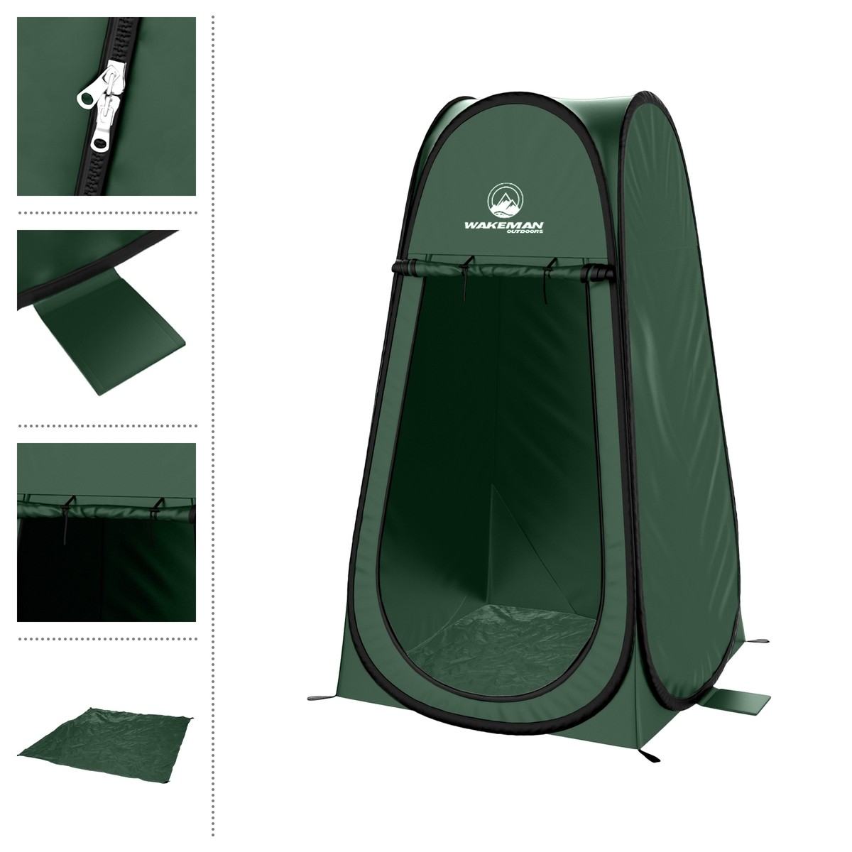 Wakeman Outdoors Pop Up Tent Portable Privacy Shower Toilet
