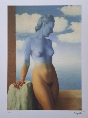 Rene Magritte Signed - Black Magic - Certificate SPADEM Paris