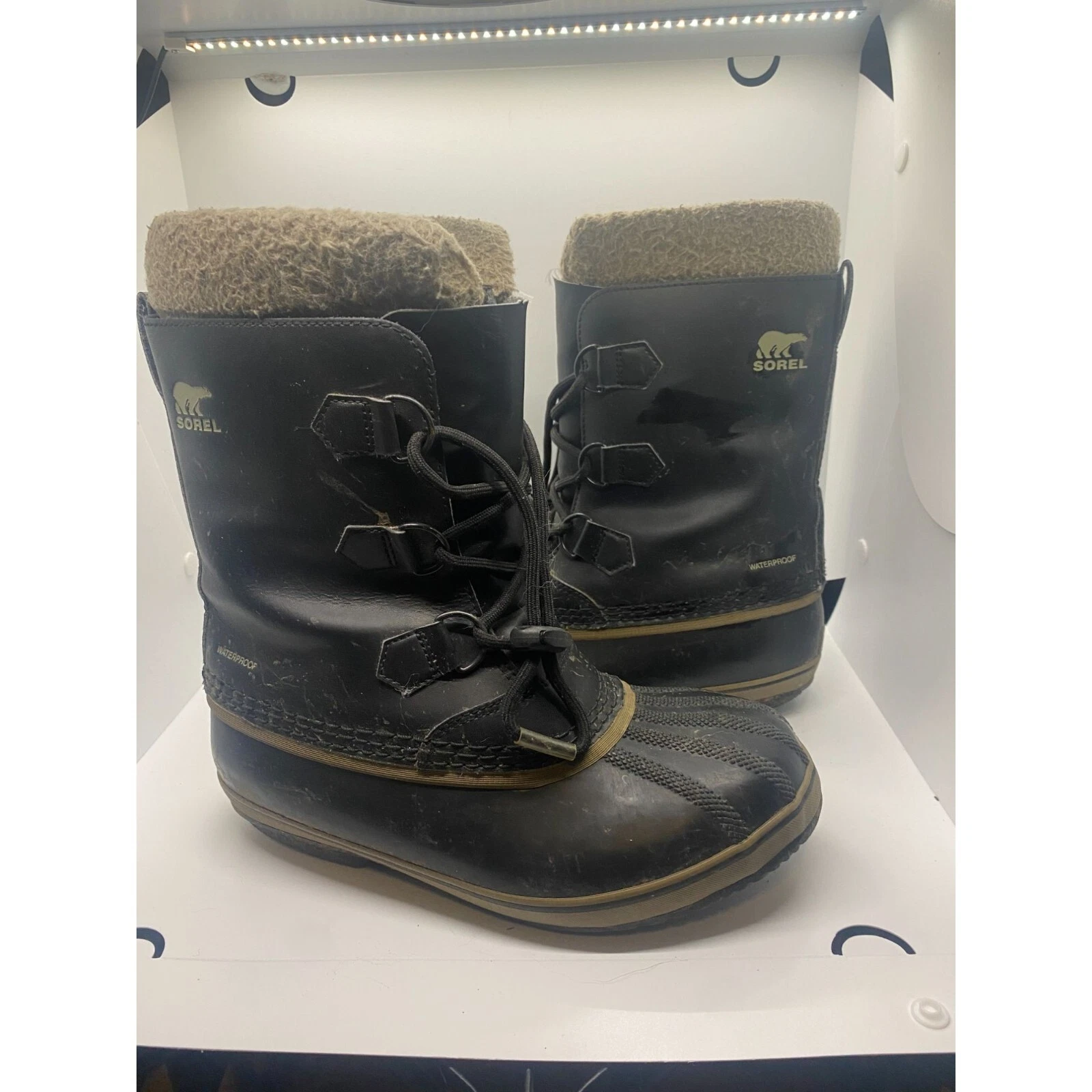 Fair Used Condition Men's Sorel Black Boots Sz 6