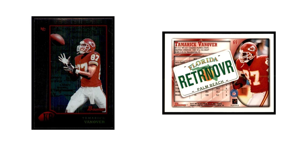 1998 Bowman Foil Tamarick Vanover Football Cards #69 - Image 3 of 3