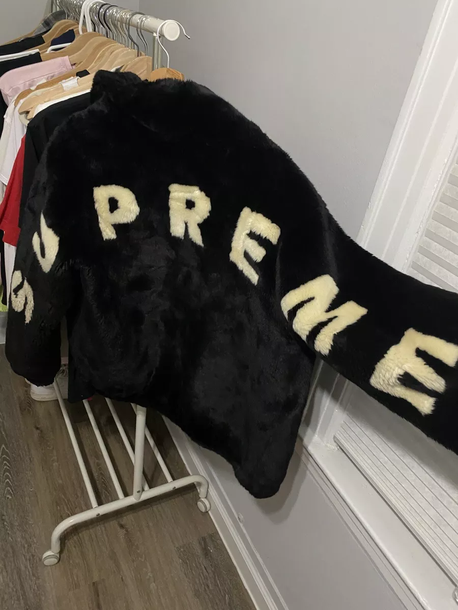 Supreme Bandana Faux Fur Bomber Jacket Black