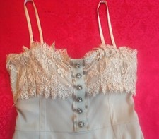 Incredibly Flattering Dolce & Gabbana Silk Lace And Crystals Party Dress IT 42