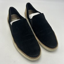 UGG Australia Sneakers Womens 9.5 Adley Perf Black Suede Slip On