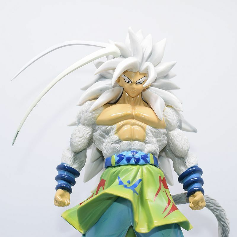 In Stock Dragon Ball Z Son Goku Super Saiyan Ssj5 White Hair Statue Figure  Model