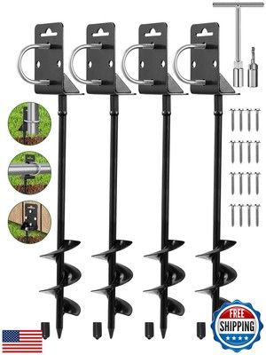 Ground Anchors Screw in,28'' Set of 4 Mobile Home Anchors,Storage Shed Anchor 