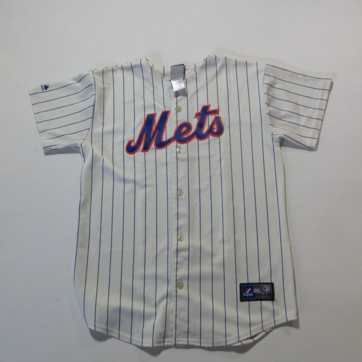 Mens New York Mets Majestic Cooperstown Collection Striped Jersey Size  SMALL NEW