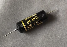 Sprague Black Beauty .04 uF 400V Capacitor PIO Oil measures .056 uF, .05 sub