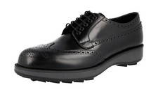 PRADA Derby Brogue Golf Dress Shoes - 2EE303 - Black - NEW -  US 11.5 EU 44,5