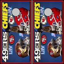 49ers chiefs superbowl 804 cornhole board vinyl wraps