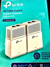 TP-Link TL-PA7020 KIT V2 2-Port Gigabit Powerline Starter Kit - Open Box