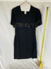 Womens Size 8 Black Designer Dress with Sequins