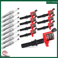 8pcs Ignition Coils+8pcs Spark Plug For 2005-2008 Ford F-250 Super Duty 6.8L V10