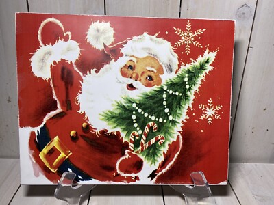 Retro Santa Claus Sign, Vintage Santa Wall Decor,Christmas Wall Art