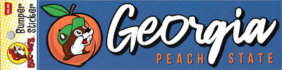 Buc-ee's Bumper Sticker Advertising Logo - Georgia Peach State - Bucky Beaver