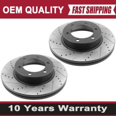 Set Of 2 Rear E-Coating Brake Rotors For 2010-17 Chevrolet  Equinox GMC Terrain