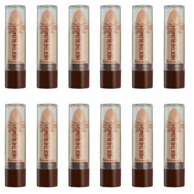Pack of (12) New Rimmel Hide The Blemish Concealer (w/clear cap) Golden Beige