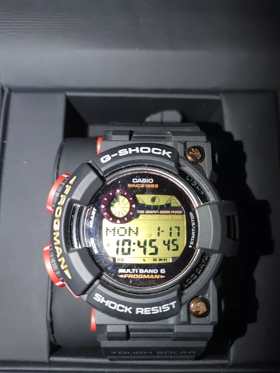 Casio G-SHOCK FROGMAN 35th Anniversary MAGMA OCEAN 52.8 mm Black Resin  and...