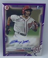 2021 1st Bowman Jeremy Ydens Nationals Purple Parallel Auto 70/250