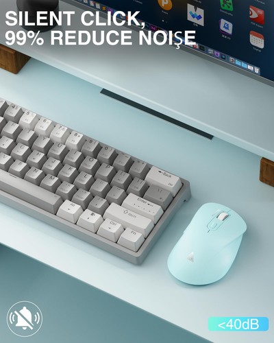 SM66 Green Silent Dual Mode Wireless Mouse for Laptop Adjustable 4800 DPIRech... - Picture 4 of 7