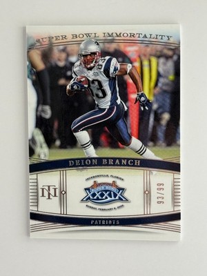 2023 Panini National Treasures Deion Branch Super Bowl Immortality #/99 Patriots