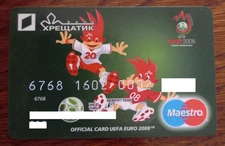 Ukraine UEFA EURO 2008 bank card SPORT football bank Khreshchatyk