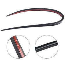 Black Soft Car Rear Roof Trunk-spoiler Rear Wing Lip Trim Sticker 1.2m
