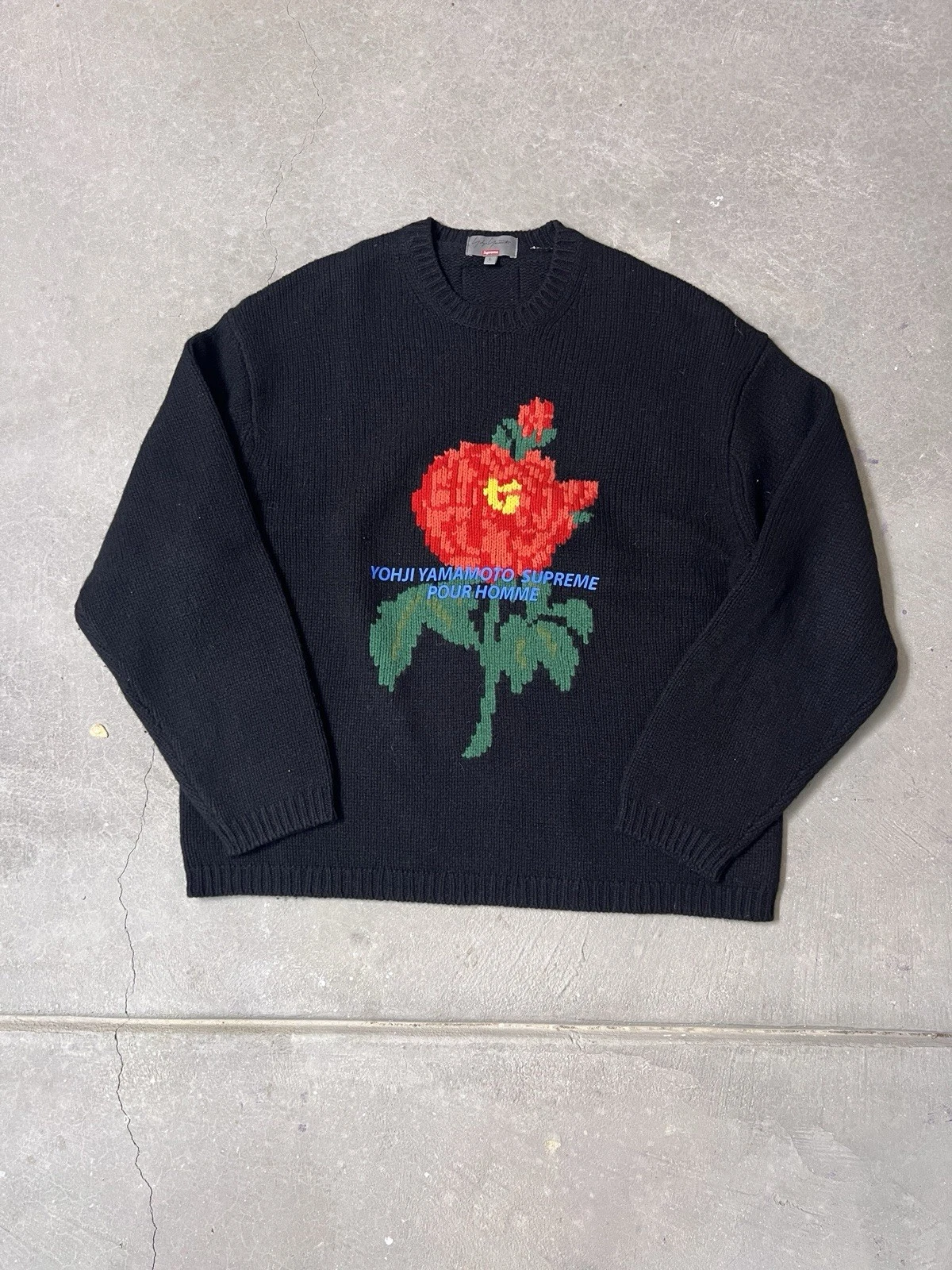 Porté 2x Pull Supreme X Yohji Yamoto Rose FW20   Taille L