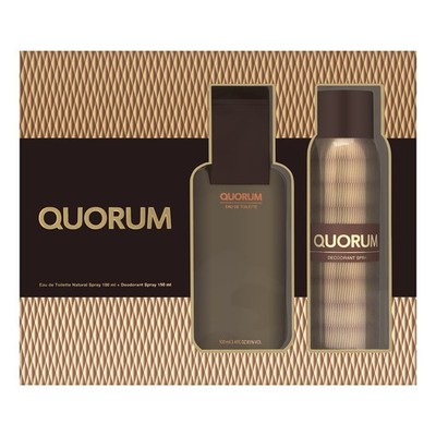 Quorum by Antonio Puig for Men 2 PC Set: 3.4 oz EDT Spray + 5.1 oz Deodorant Sp
