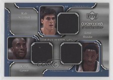 2002 Ovation Authentics Triple Warm-Ups Kevin Garnett Wally Szczerbiak HOF 2d0
