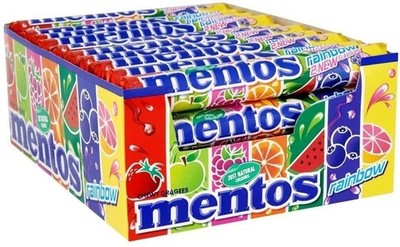 Mentos Rainbow Display mit 40 Rollen, 1er Pack (1 x 1.5 kg)