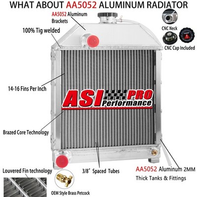 3 ROW RADIATOR FOR KUBOTA ENGINE D1102-AE-1 TRACTOR:L235 L245 L275 L2050 L2500
