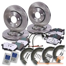 4x BREMSSCHEIBE+BREMSBELÄGE+BREMSBACKEN VORNE+HINTEN FÜR OPEL OMEGA  B 2.0 3.0