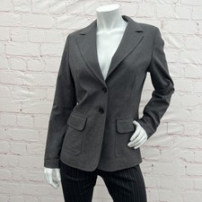 New York Company Gray Blazer Womens Size 8 Fitted 2 Buttons