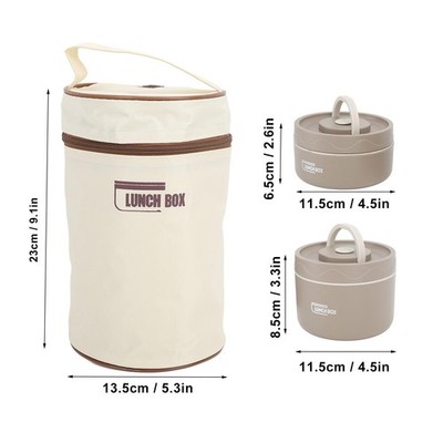 3 Stück Isolierte Lebensmittel Glas Edelstahl Doppelwand Vakuum Suppe Flasche mit Beutel