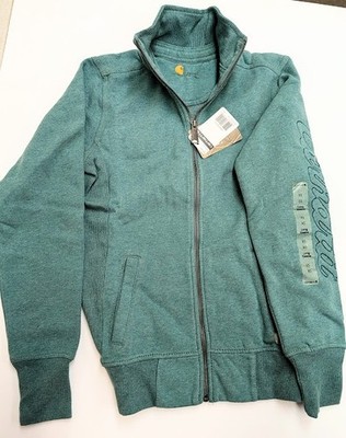 Carhartt Ladies Dunlow Mock Neck sweatshirt  sz X-SMALL Coastline