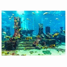Hot Coral Aquarium Background Underwater Poster Fish Tank Wall Decorations Stick