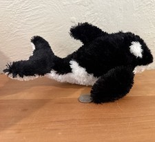 Seaworld Shamu Orca Killer Whale Stuffed Fluffy Plush Sea World Black White