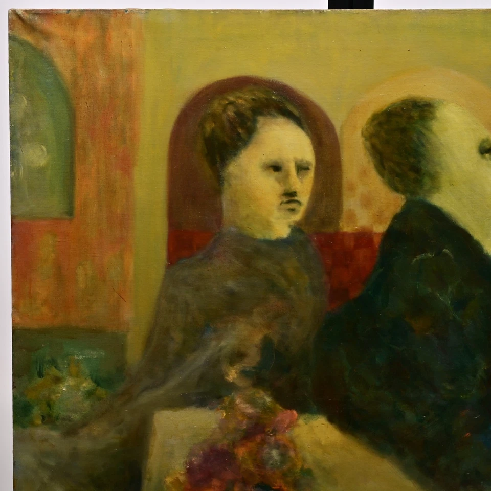 Pintura Retrato Parejas Figurativa Original Firmada Frederick Sprague Foto 3 de 4