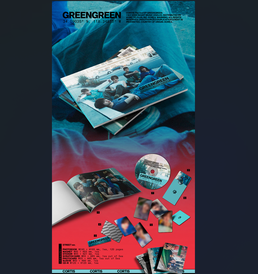 CORTIS GREENGREEN 2nd EP Album ALL SET. 3Photobook + 4Weverse