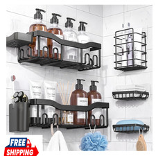 7-Pack Shower Caddy Adhesive,Stainless Steel Shower Organizer Shelf