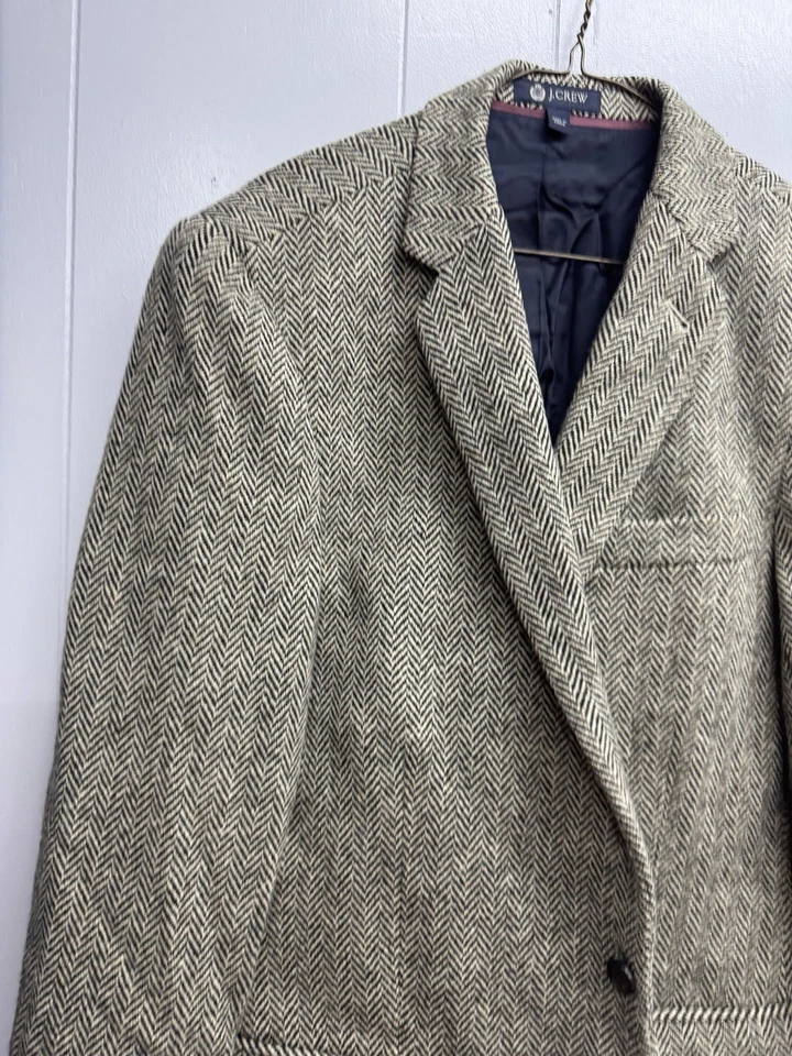 J Crew Ludlow Blazer italian Wool Herringbone Mens 40 Regular Sport Jacket - Image 4 of 4