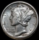 1927 mercury dime - CHOICE XF / FREE SHIPPING -SMH-339