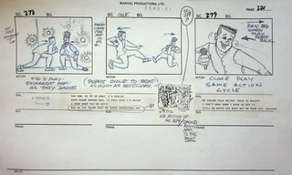 Kid 'n Play (TV series) 1990Production Hand Drawn Storyboard Marvel Productions